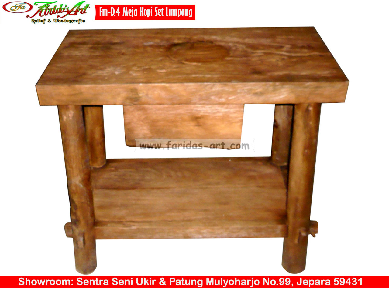 Meja Kopi Set - Lesung 4 (tapak kaki)